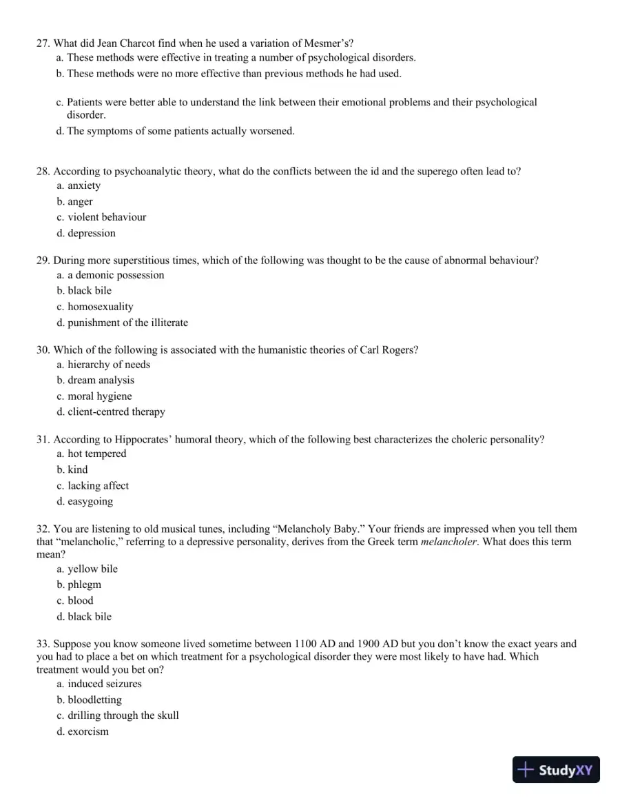 Abnormal Psychology: An Integrative Approach 5th Edition Test Bank, page 6