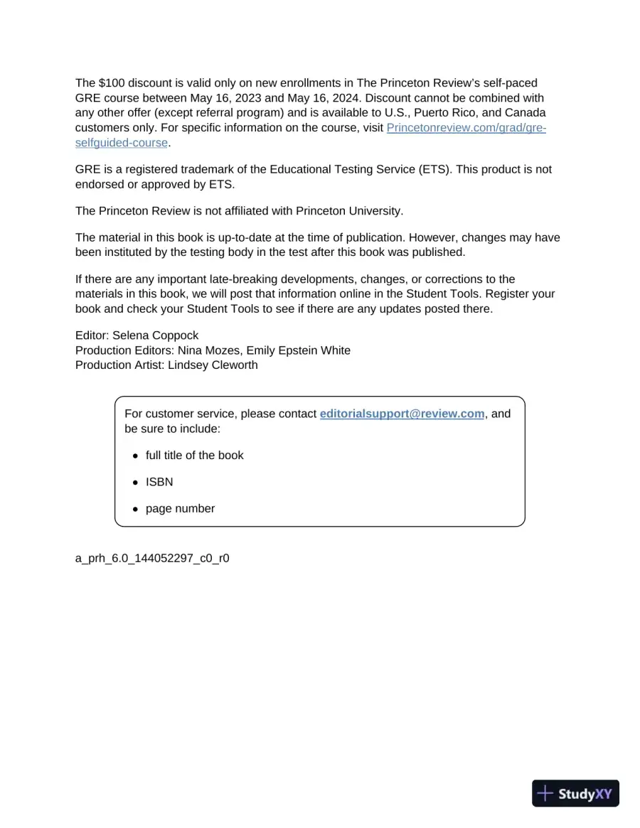 Princeton Review GRE Prep, 2024: 5 Practice Tests + Review and Techniques (2023), page 5