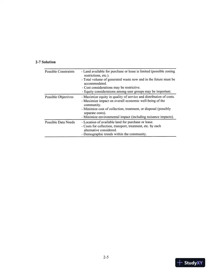 Solution Manual For Civil And Environmental Systems Engineering, 2nd Edition, page 12