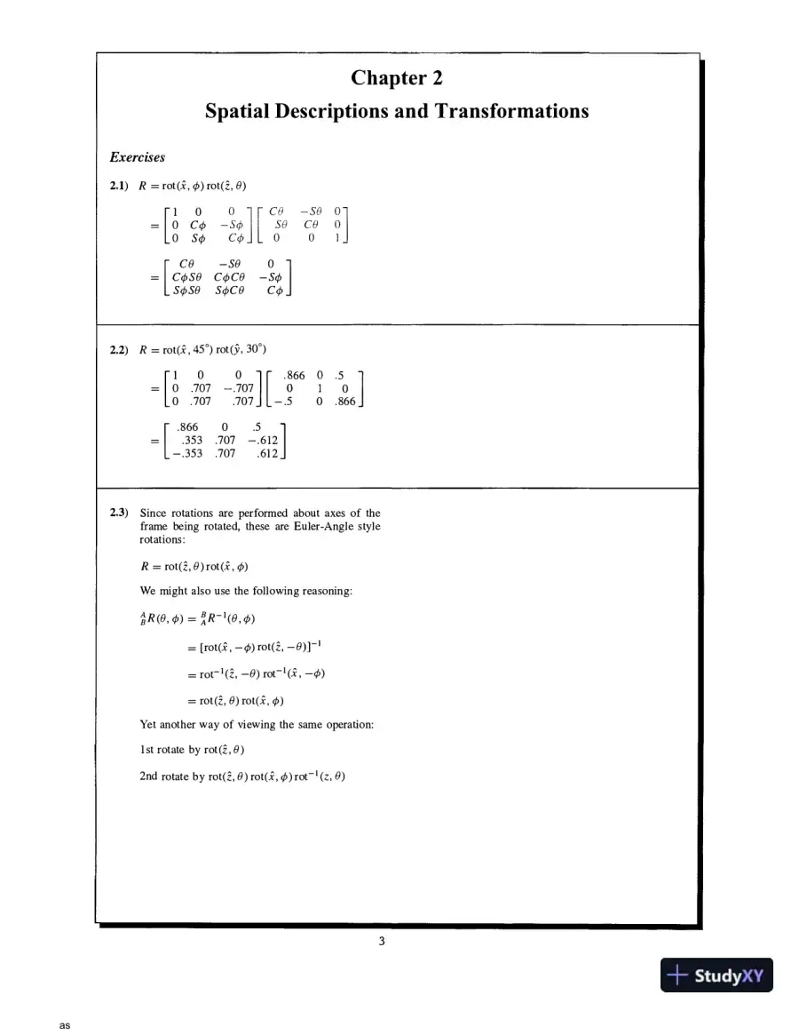 Solution Manual for Introduction to Robotics: Mechanics and Control, 4th Edition, page 5