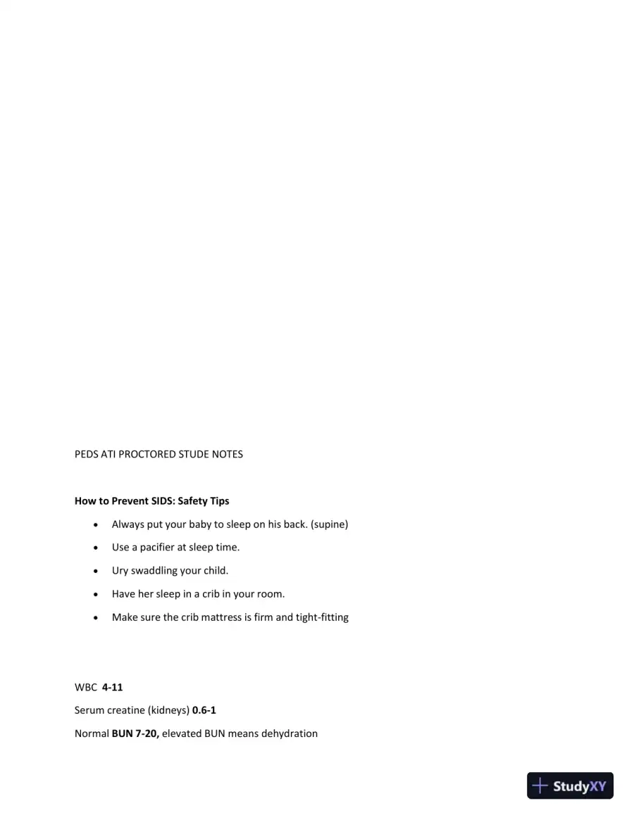 2024-2025 ATI Peds Proctored Study Practice Exam with Answers (90 Solved Questions), page 11