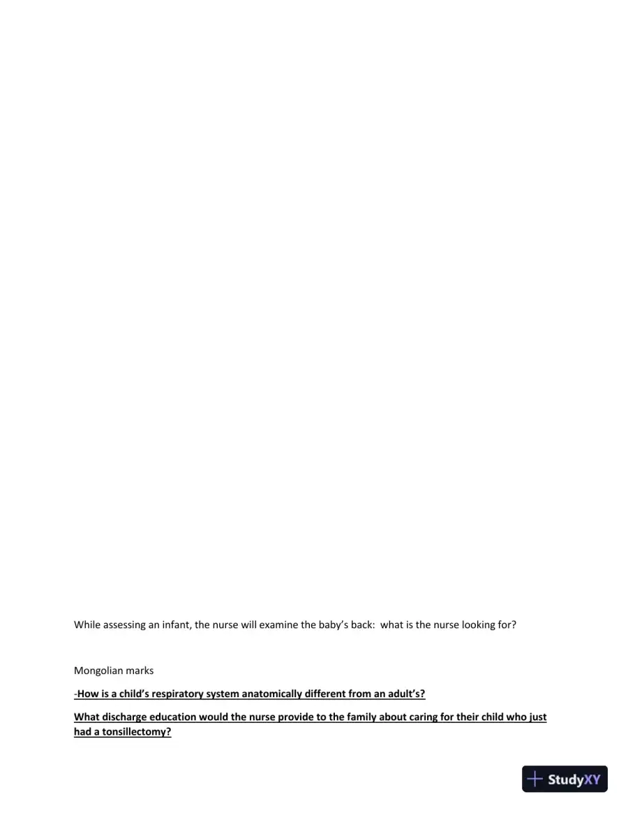 2024-2025 ATI Peds Proctored Study Practice Exam with Answers (90 Solved Questions), page 15