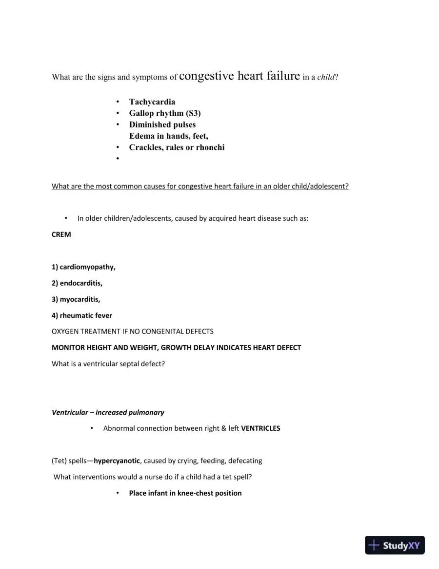 2024-2025 ATI Peds Proctored Study Practice Exam with Answers (90 Solved Questions), page 17