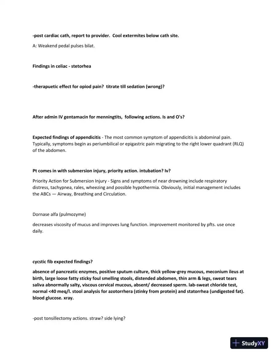 2024-2025 ATI Peds Proctored Study Practice Exam with Answers (90 Solved Questions), page 3