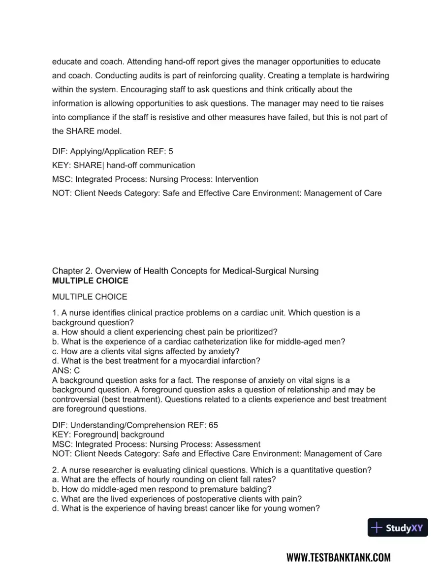 Medical-Surgical Nursing: Concepts for Interprofessional Collaborative Care, 2-Volume Set 9th Edition Test Bank, page 10