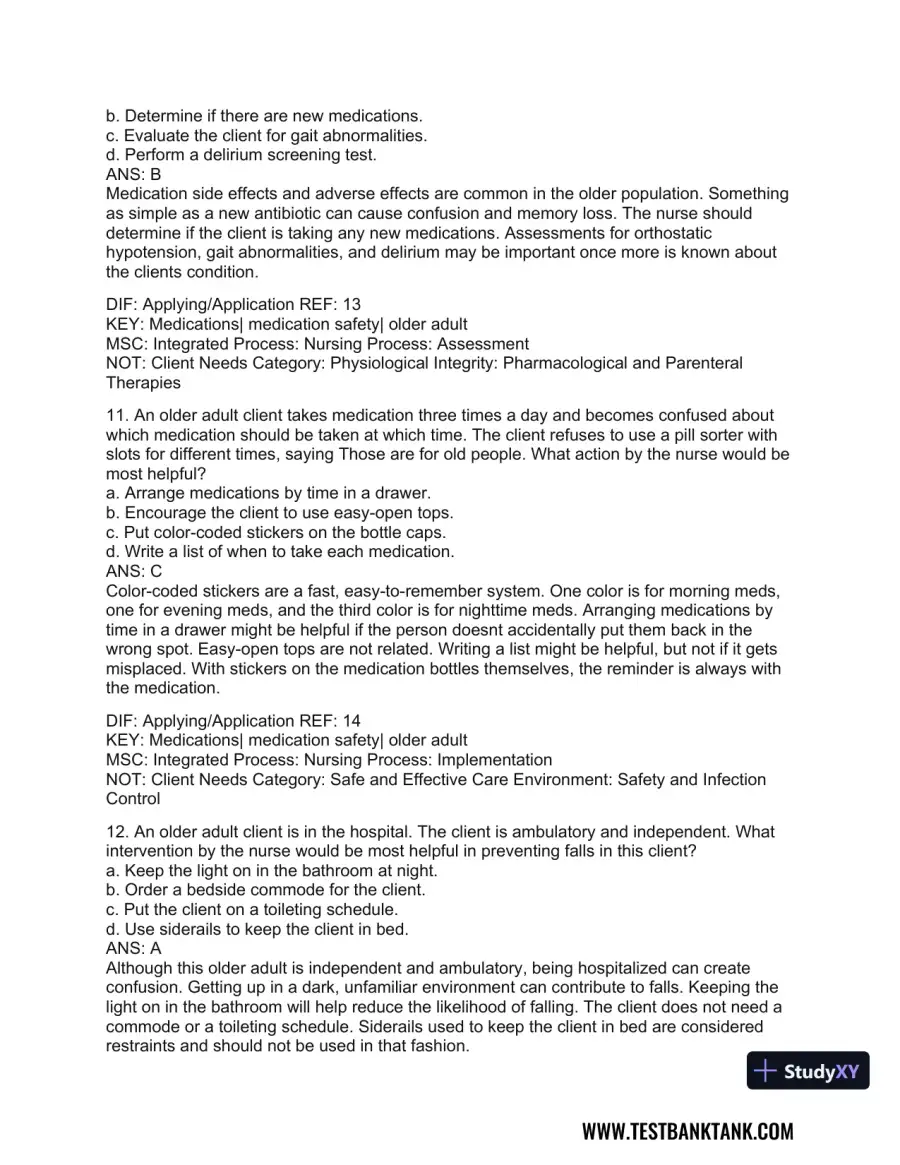 Medical-Surgical Nursing: Concepts for Interprofessional Collaborative Care, 2-Volume Set 9th Edition Test Bank, page 19