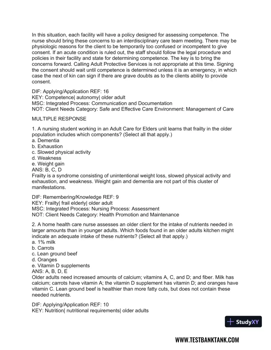 Medical-Surgical Nursing: Concepts for Interprofessional Collaborative Care, 2-Volume Set 9th Edition Test Bank, page 21