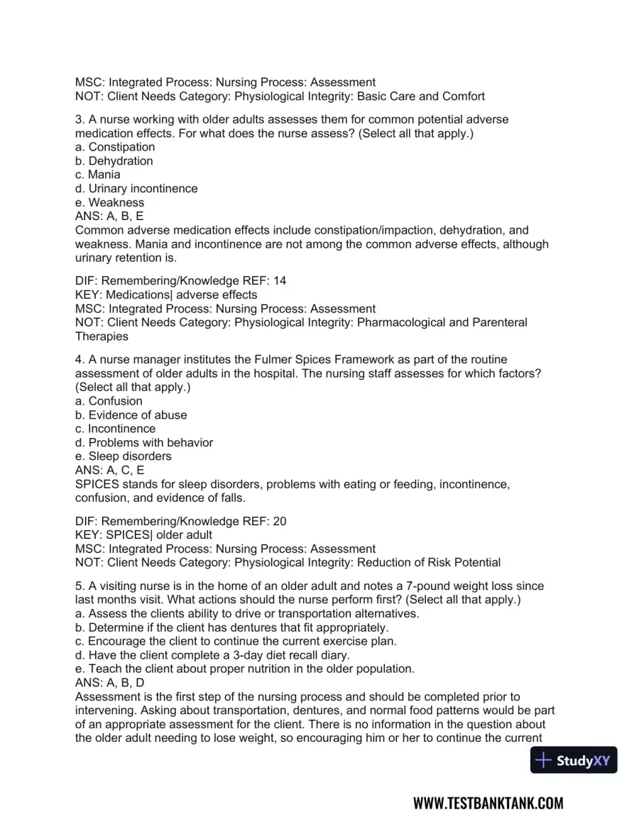 Medical-Surgical Nursing: Concepts for Interprofessional Collaborative Care, 2-Volume Set 9th Edition Test Bank, page 22