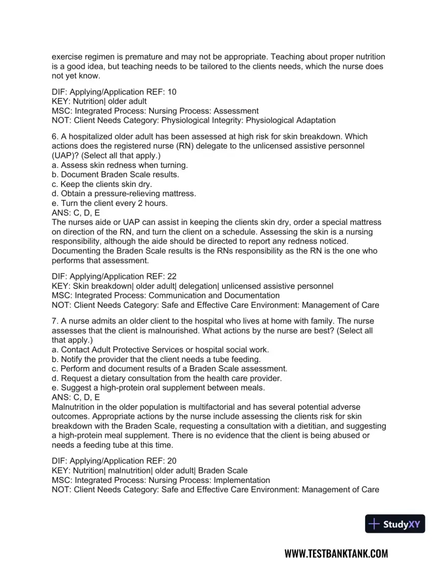 Medical-Surgical Nursing: Concepts for Interprofessional Collaborative Care, 2-Volume Set 9th Edition Test Bank, page 23