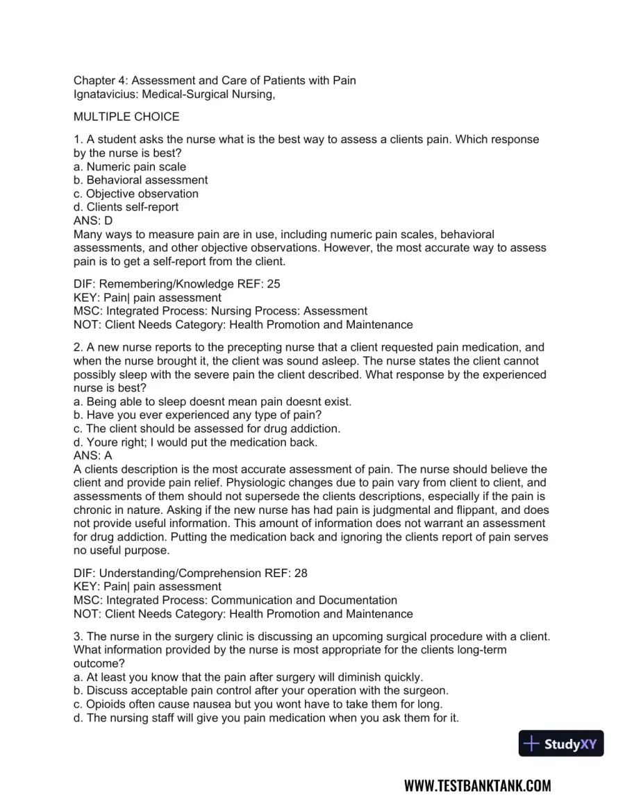 Medical-Surgical Nursing: Concepts for Interprofessional Collaborative Care, 2-Volume Set 9th Edition Test Bank, page 24