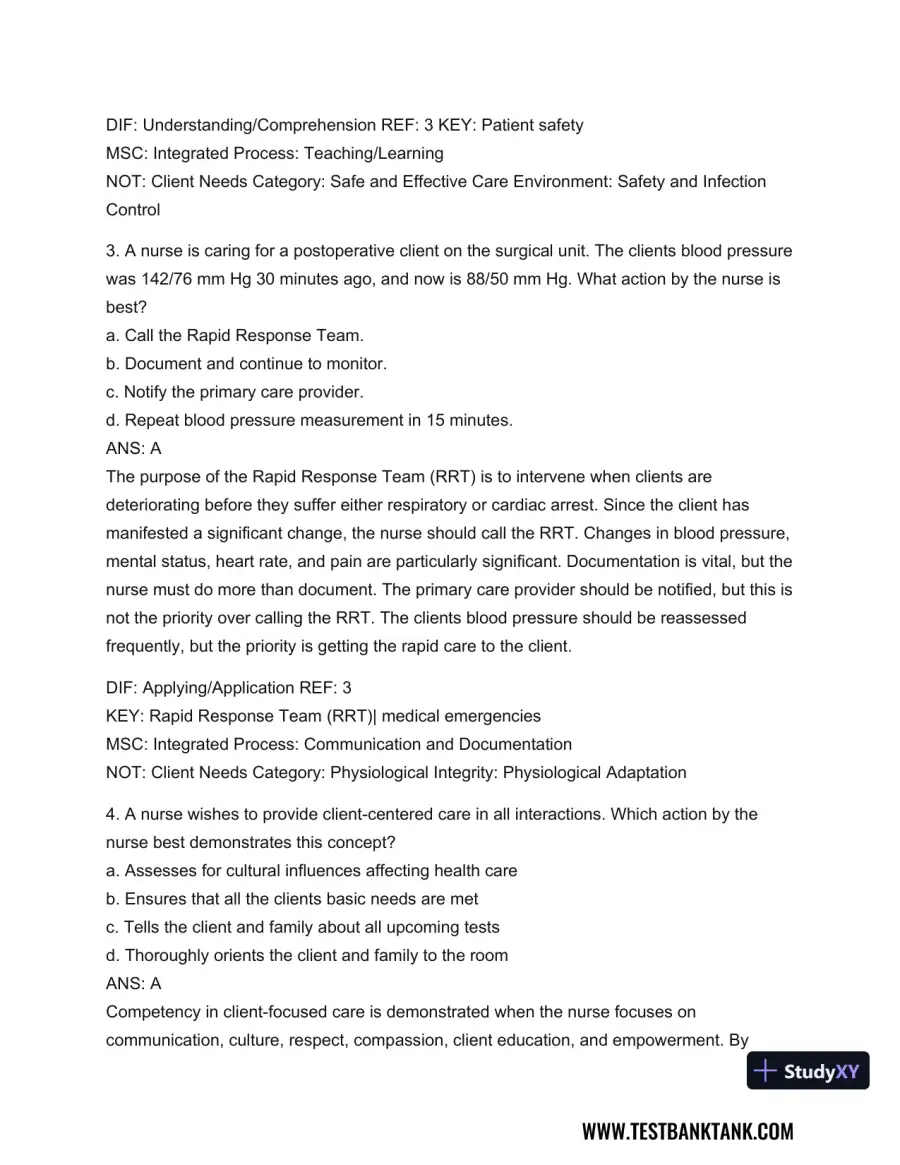 Medical-Surgical Nursing: Concepts for Interprofessional Collaborative Care, 2-Volume Set 9th Edition Test Bank, page 3