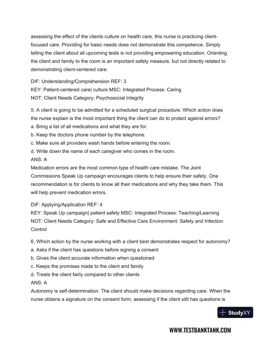 Medical-Surgical Nursing: Concepts for Interprofessional Collaborative Care, 2-Volume Set 9th Edition Test Bank, page 4
