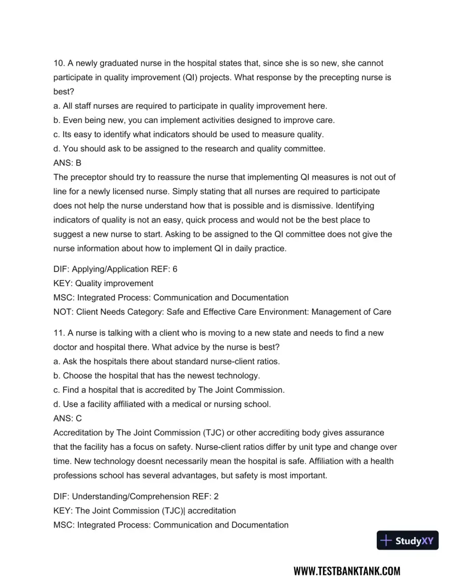 Medical-Surgical Nursing: Concepts for Interprofessional Collaborative Care, 2-Volume Set 9th Edition Test Bank, page 7