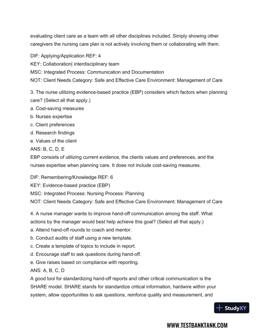 Medical-Surgical Nursing: Concepts for Interprofessional Collaborative Care, 2-Volume Set 9th Edition Test Bank, page 9