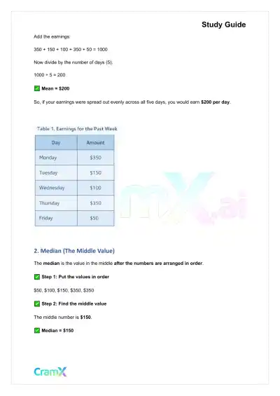 Statistics - Numerical Measures - Page 2 preview image