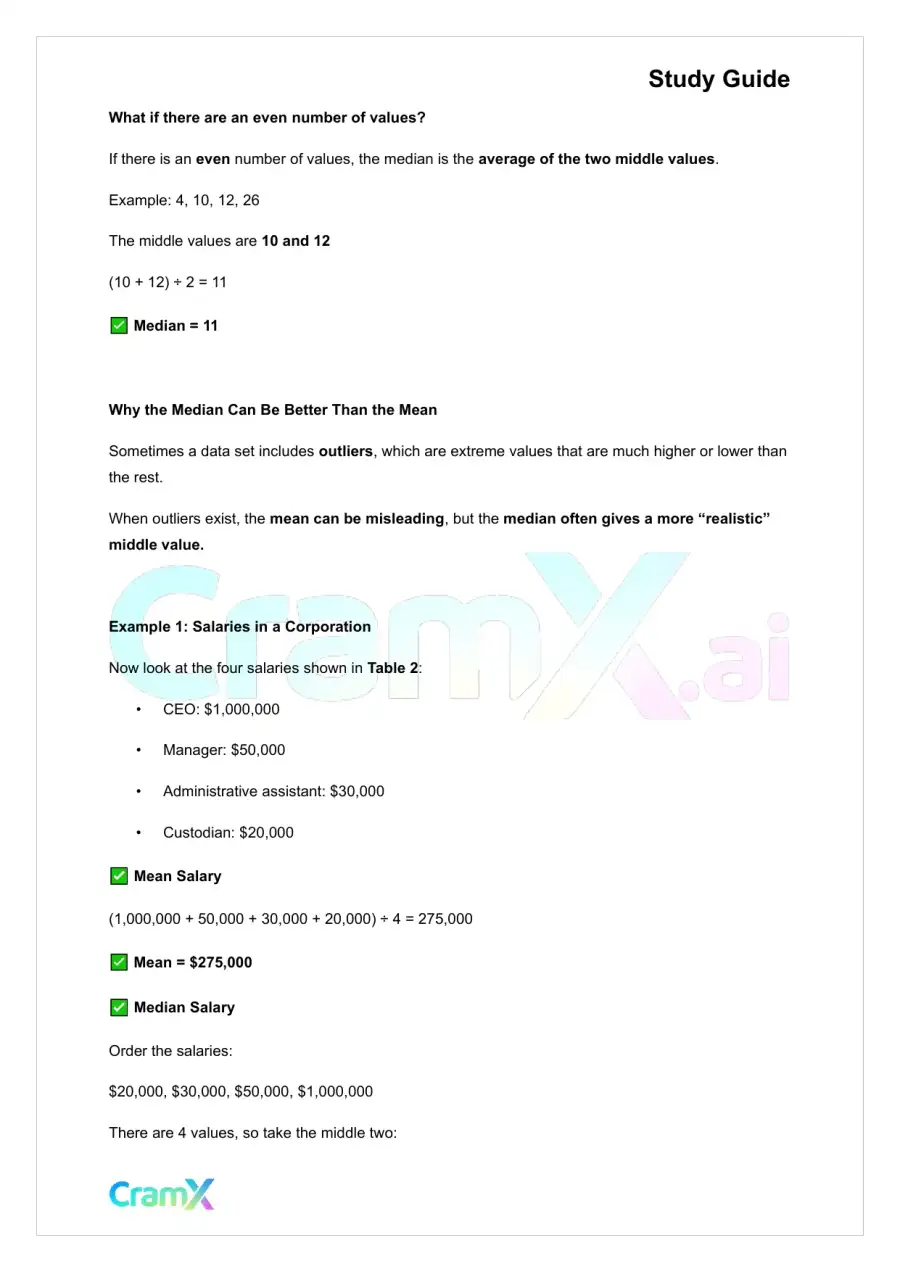 Statistics - Numerical Measures, page 3