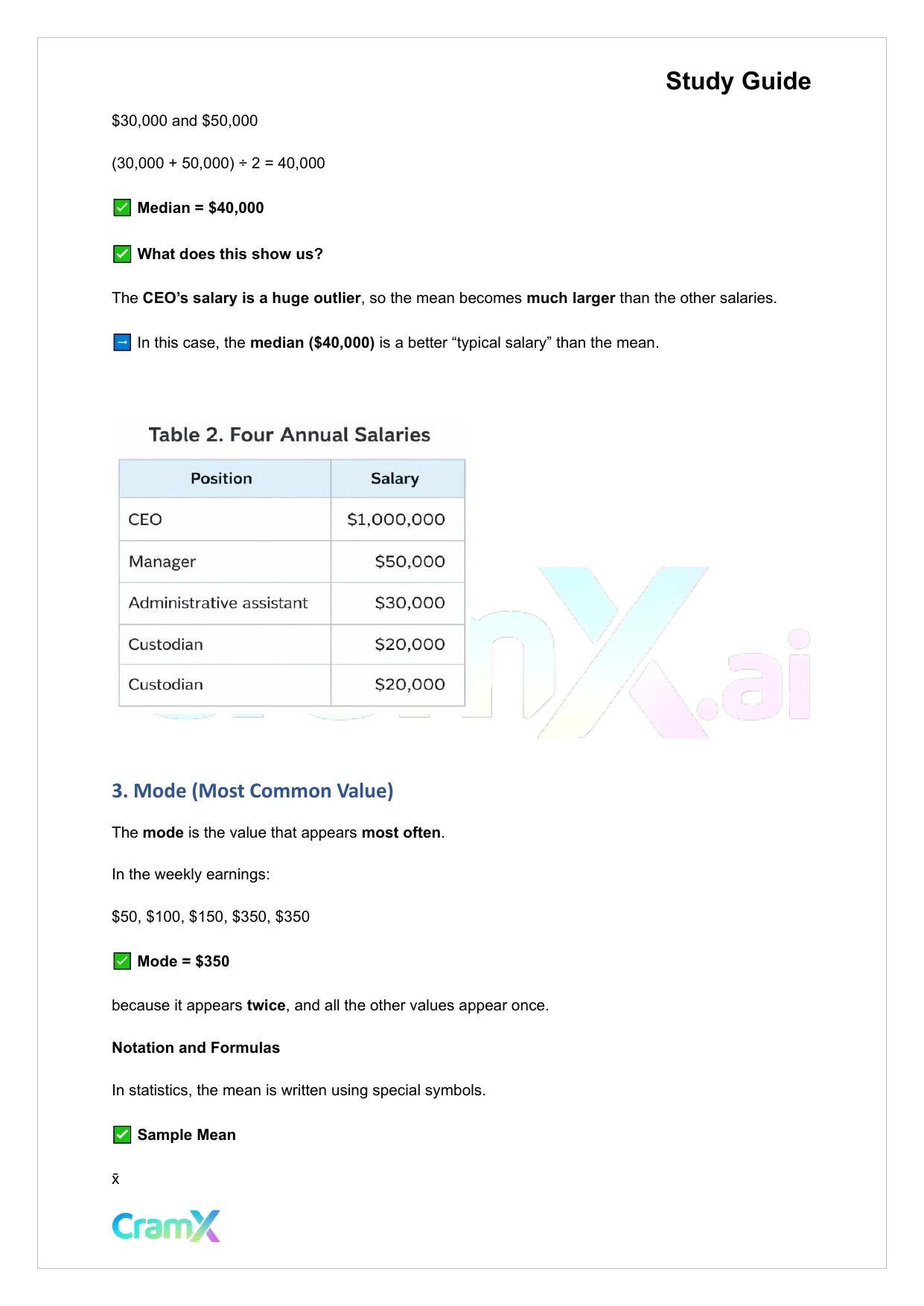 Statistics - Numerical Measures - Page 4 preview image