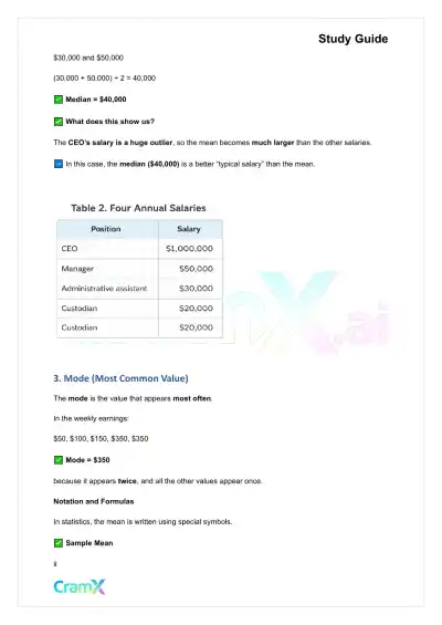 Statistics - Numerical Measures - Page 4 preview image