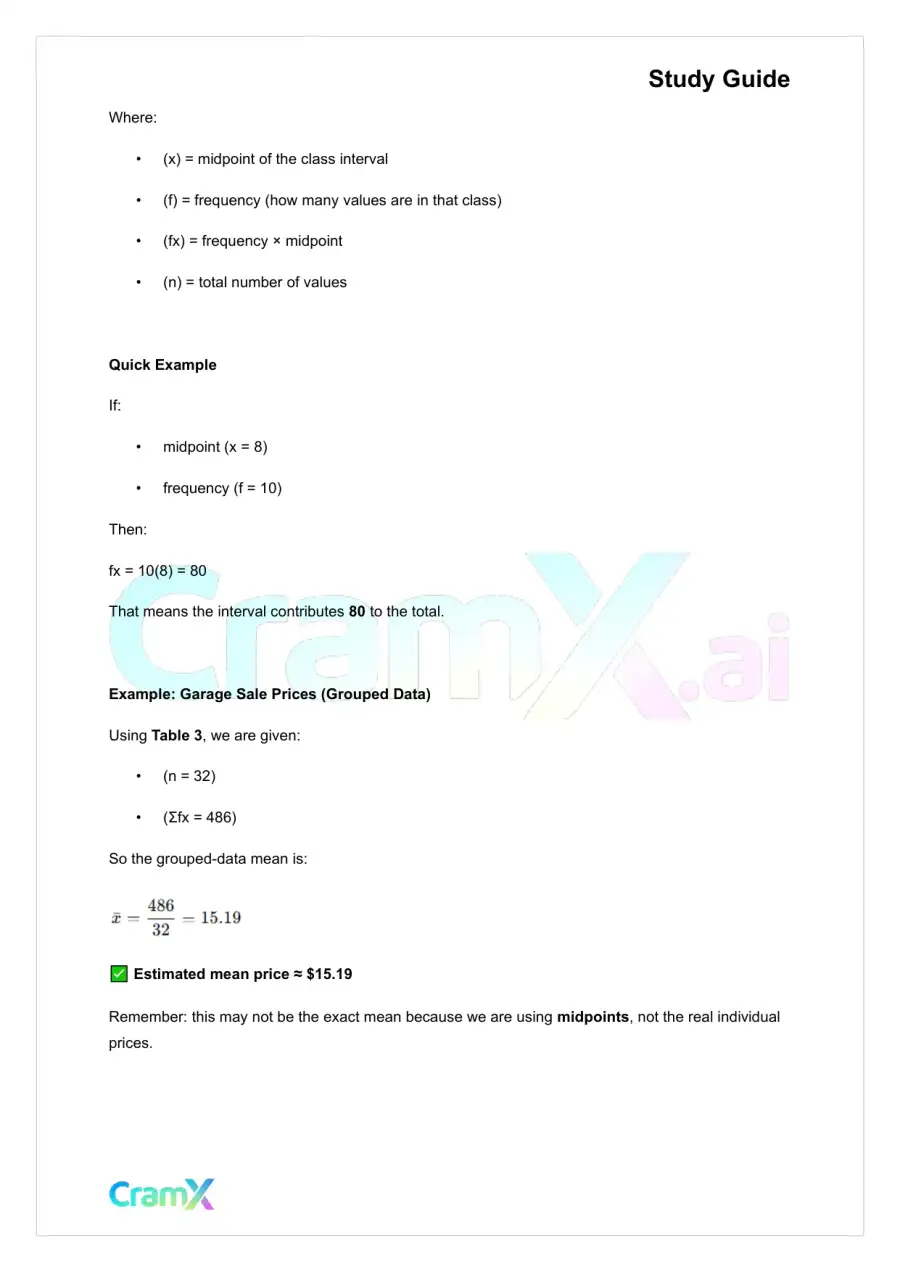 Statistics - Numerical Measures, page 6
