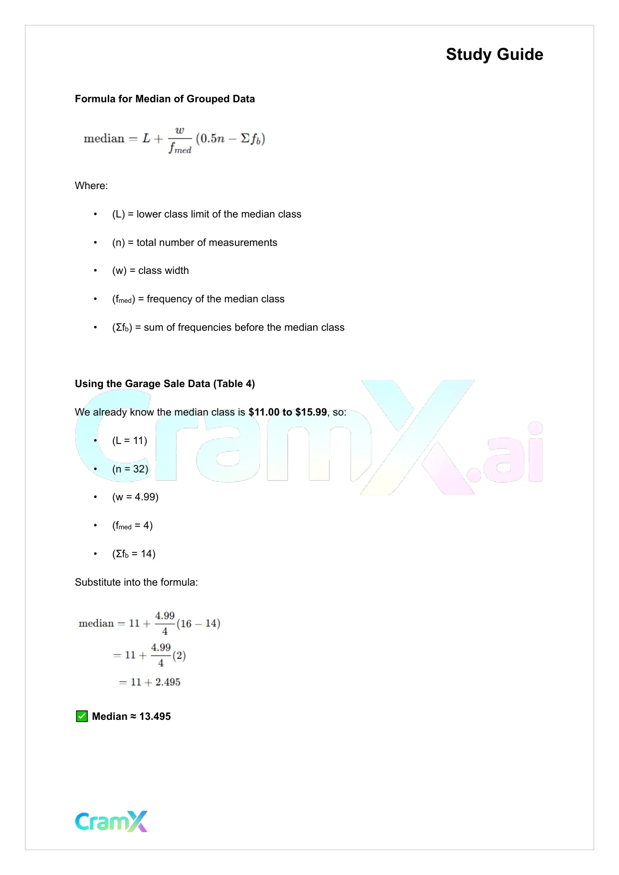 Statistics - Numerical Measures - Page 8 preview image