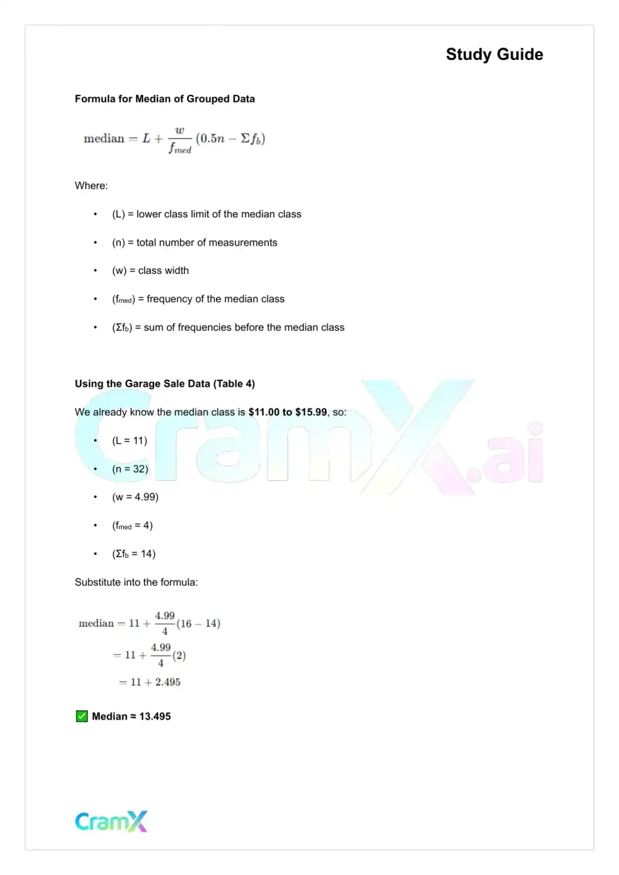 Statistics - Numerical Measures, page 8