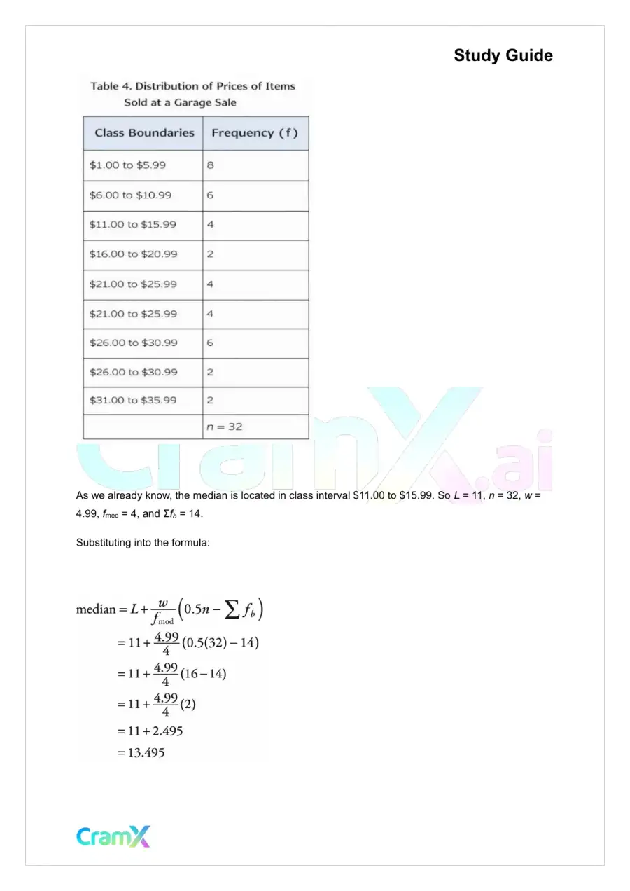 Statistics - Numerical Measures, page 9