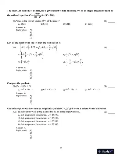 College Algebra, 3rd Edition Test Bank - Page 14 preview image