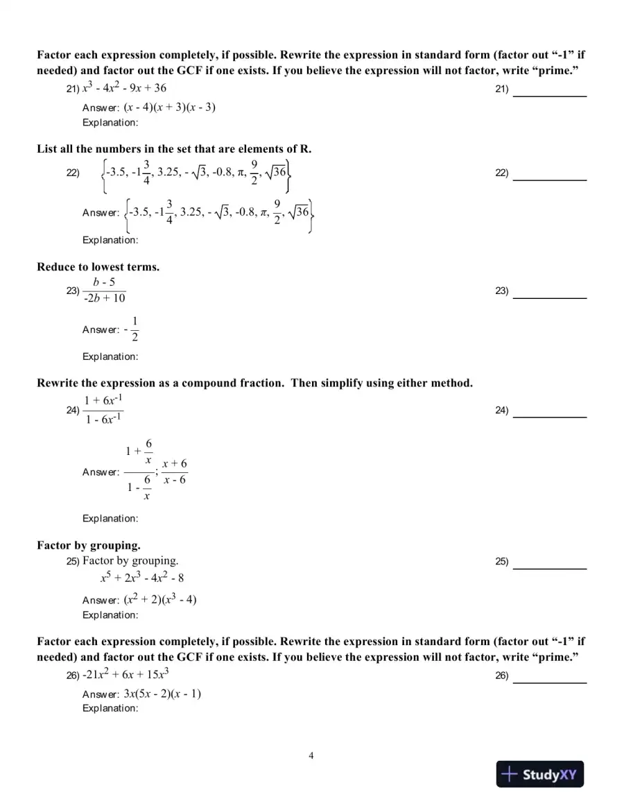 College Algebra, 3rd Edition Test Bank, page 5
