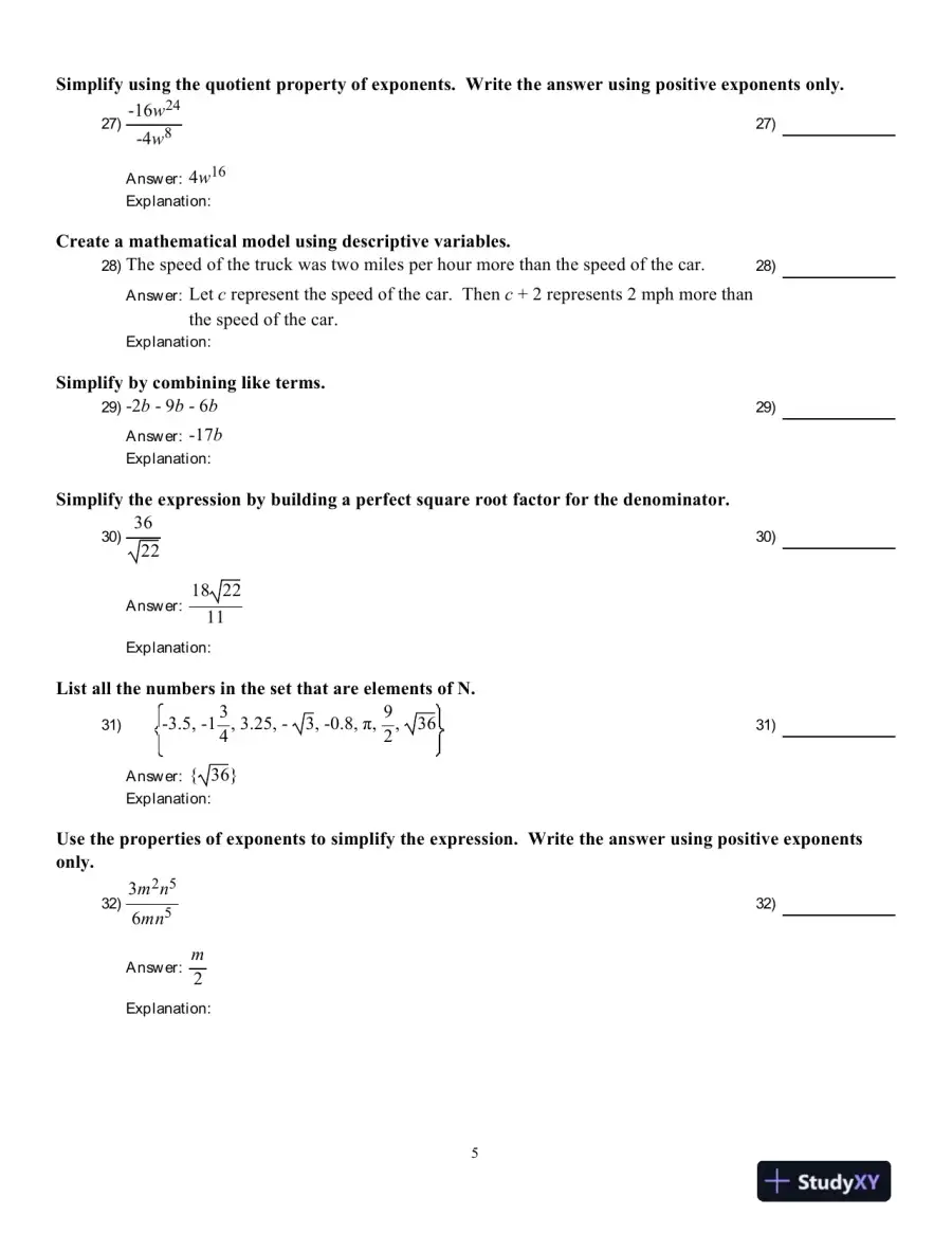 College Algebra, 3rd Edition Test Bank, page 6