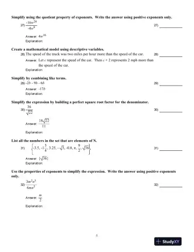 College Algebra, 3rd Edition Test Bank - Page 6 preview image