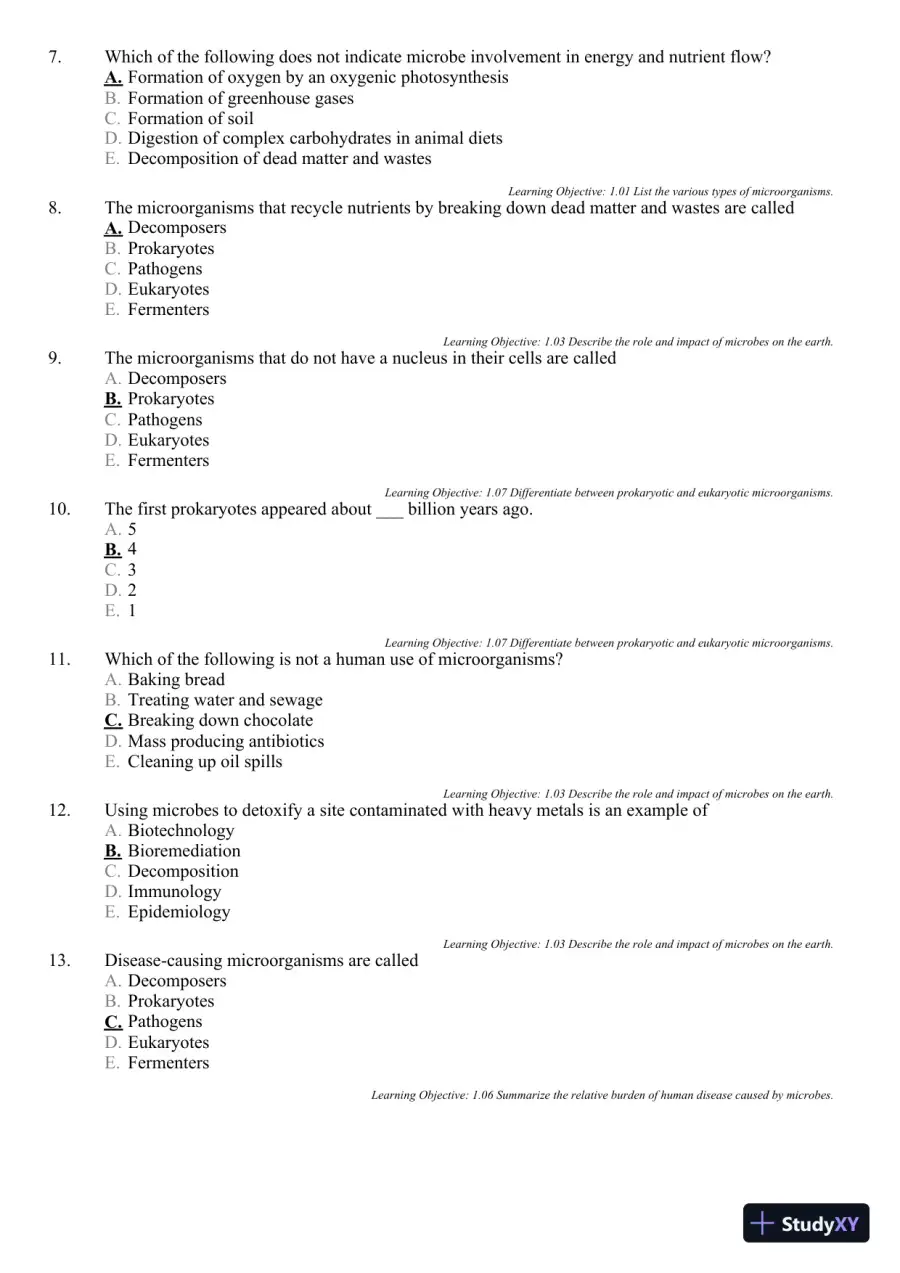 Test Bank For Microbiology: A Systems Approach, 3rd Edition, page 10