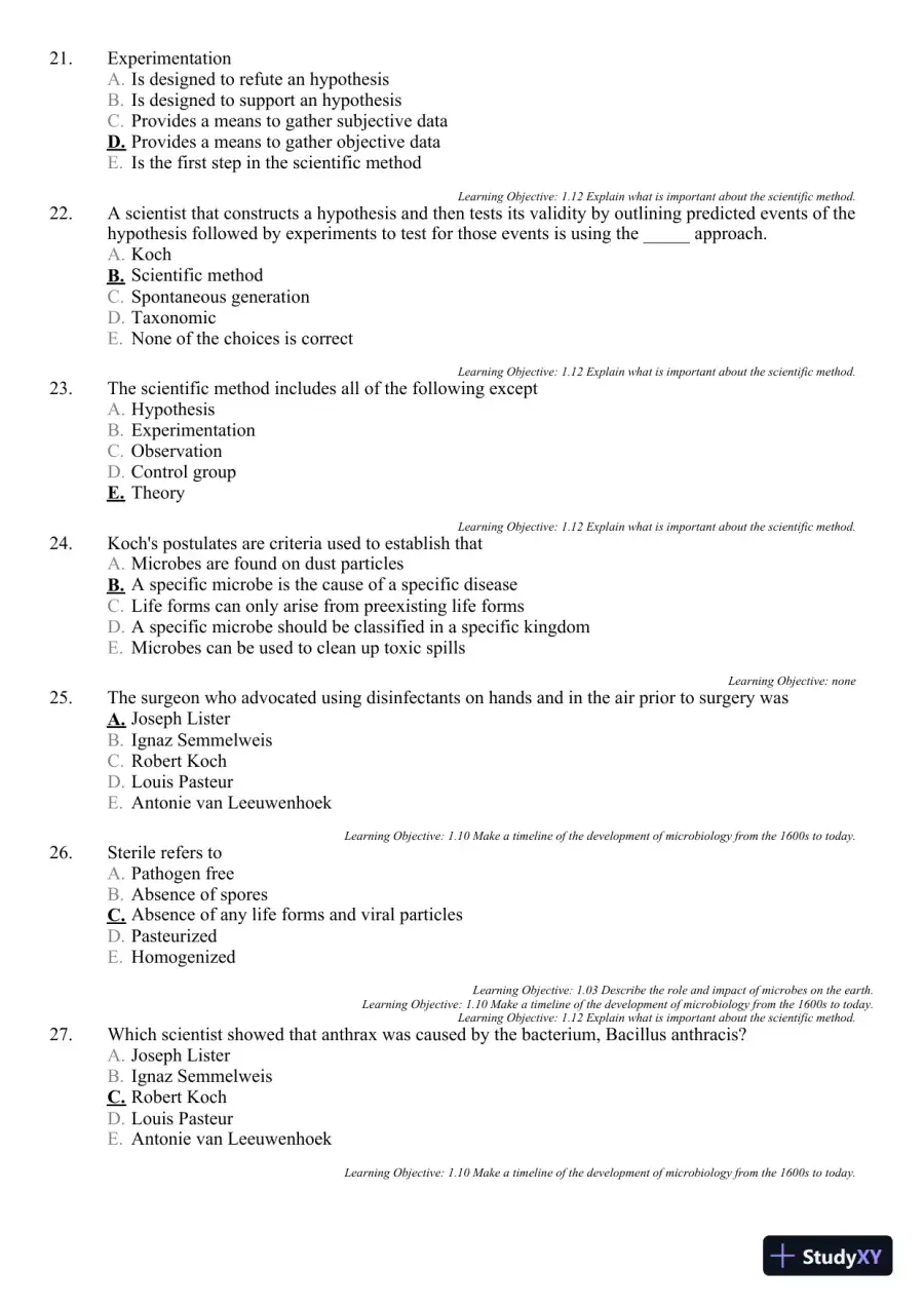 Test Bank For Microbiology: A Systems Approach, 3rd Edition, page 12
