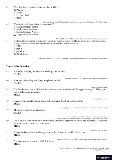 Test Bank For Microbiology: A Systems Approach, 3rd Edition - Page 15 preview image