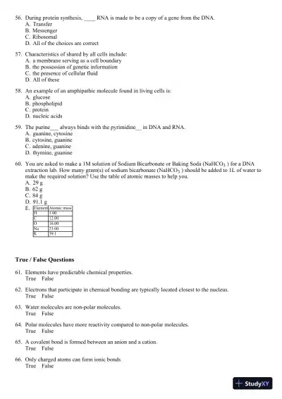 Test Bank For Microbiology: A Systems Approach, 3rd Edition - Page 25 preview image