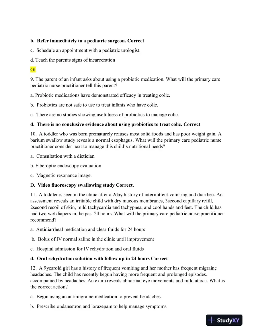 MN580 Child Care Final Exam With Answers (85 Solved Questions), page 4
