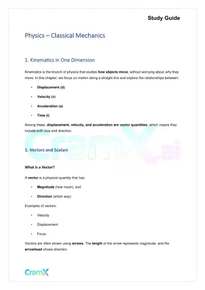 Physics – Classical Mechanics - Page 1 preview image
