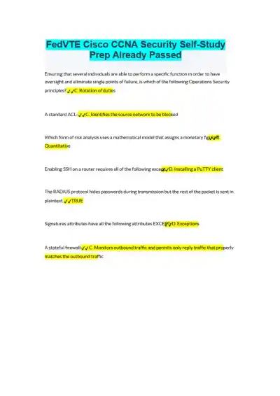 FedVTE Cisco CCNA Security Self Study - Page 1 preview image