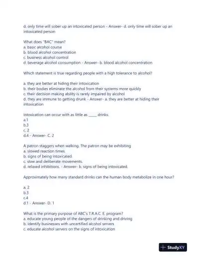 2023 RBS Healthcare Assessment Practice Exam With Answers (49 Solved Questions) - Page 3 preview image