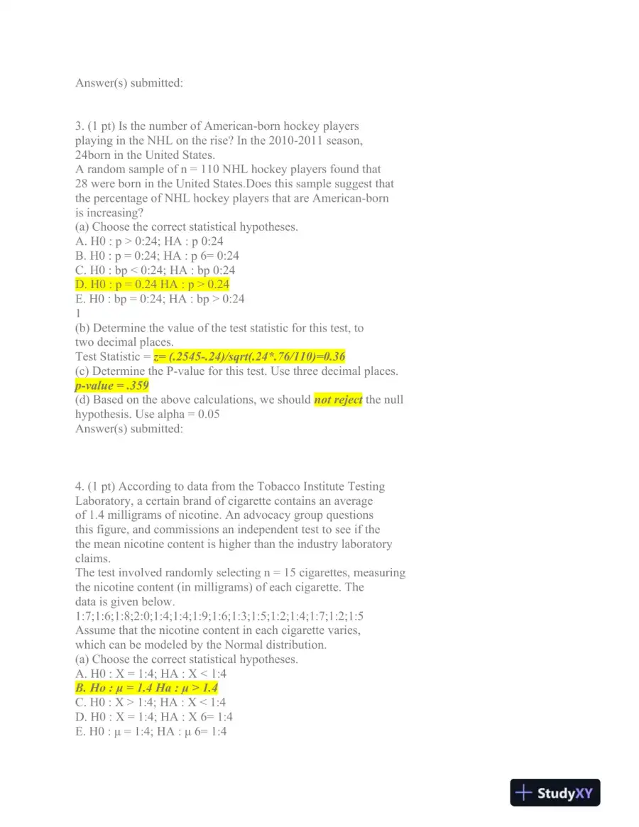 Statistical Hypothesis Testing and Inference: A Comprehensive Assignment, page 3