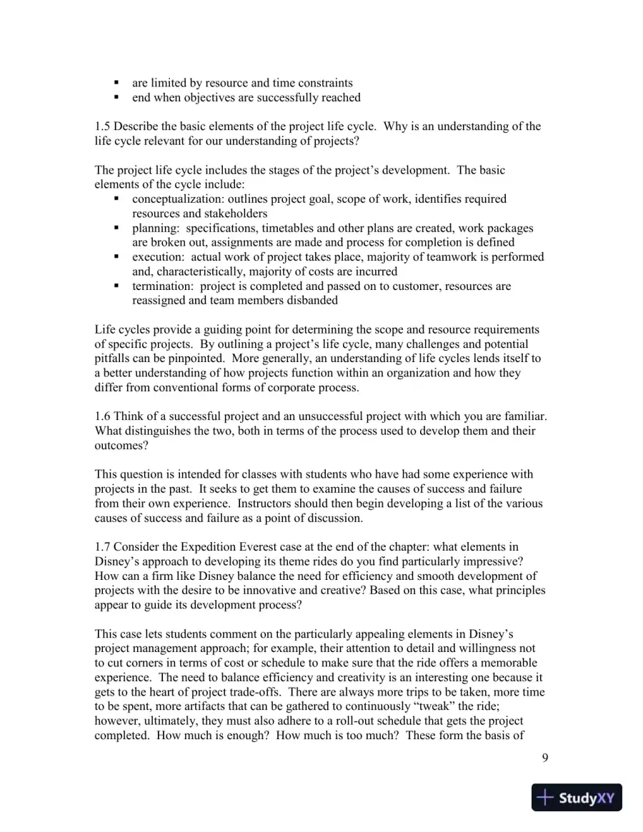 Solution Manual for Project Management: Achieving Competitive Advantage, 5th Edition, page 11