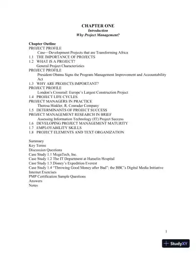 Solution Manual for Project Management: Achieving Competitive Advantage, 5th Edition - Page 3 preview image