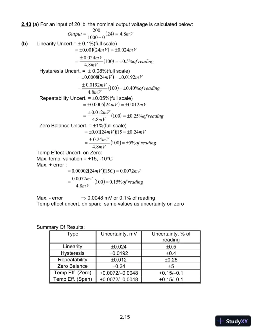 Solution Manual For Introduction To Engineering Experimentation, 3rd Edition, page 22