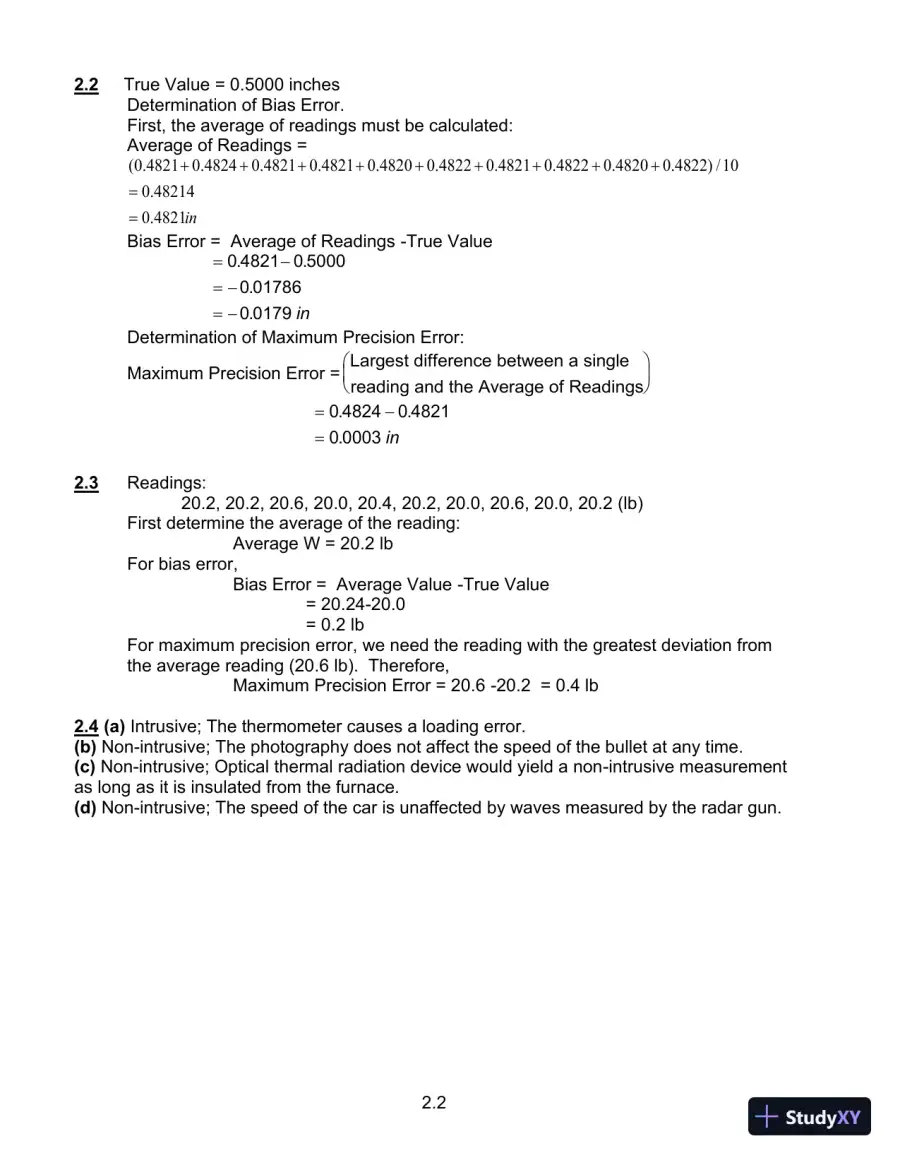 Solution Manual For Introduction To Engineering Experimentation, 3rd Edition, page 9