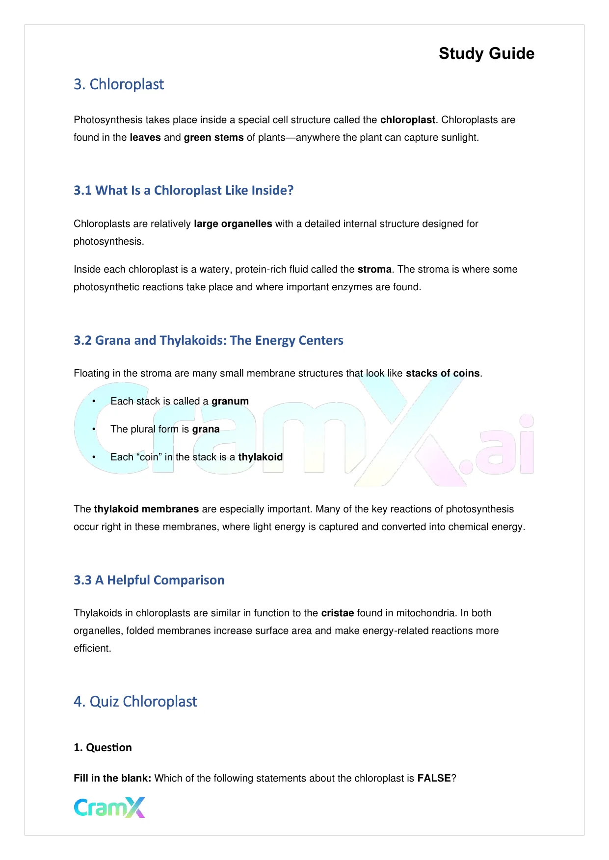 Biology - Photosynthesis - Page 5 preview image