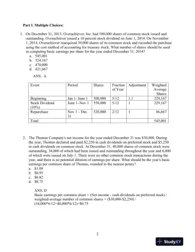 ACCT 3432 and ACCT 5134 Exam 3 Fall 2013 - Page 3 preview image