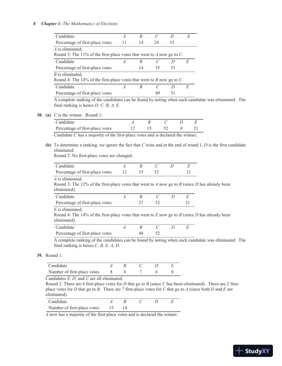 Solution Manual for Excursions in Modern Mathematics, 9th Edition, page 11
