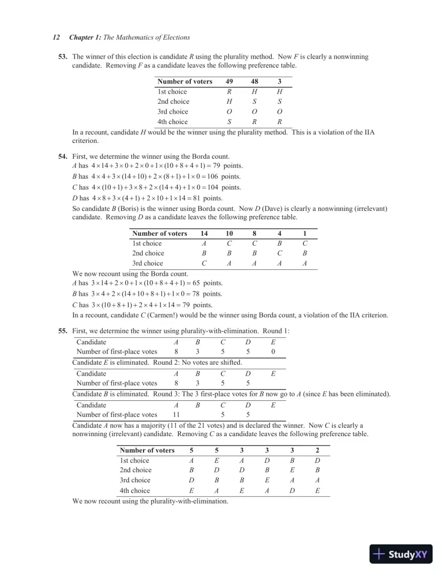 Solution Manual for Excursions in Modern Mathematics, 9th Edition, page 15