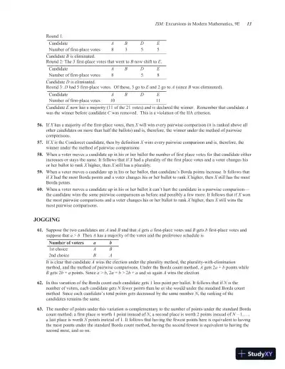 Solution Manual for Excursions in Modern Mathematics, 9th Edition - Page 16 preview image