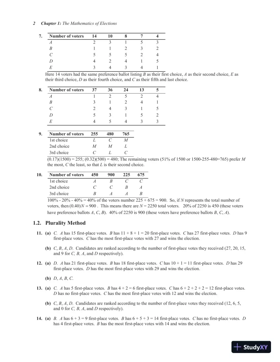 Solution Manual for Excursions in Modern Mathematics, 9th Edition, page 5