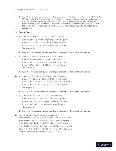 Solution Manual for Excursions in Modern Mathematics, 9th Edition - Page 7 preview image